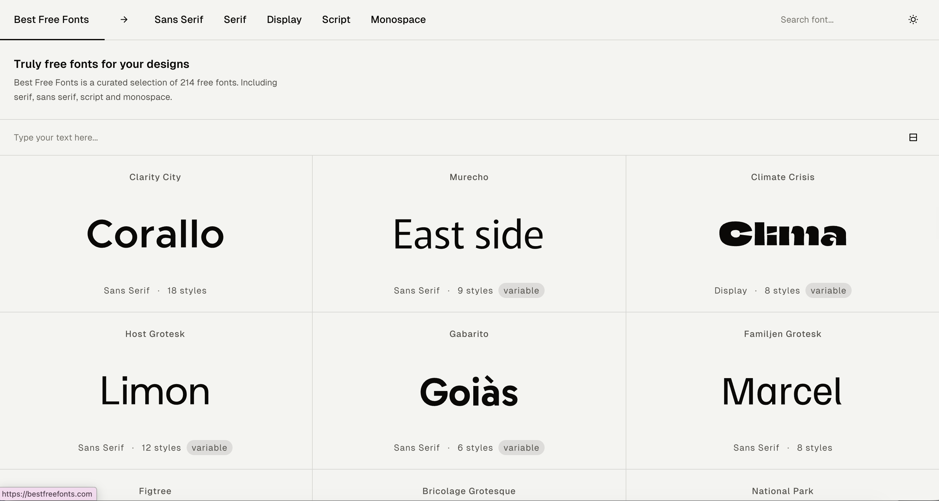Best Free Fonts directory