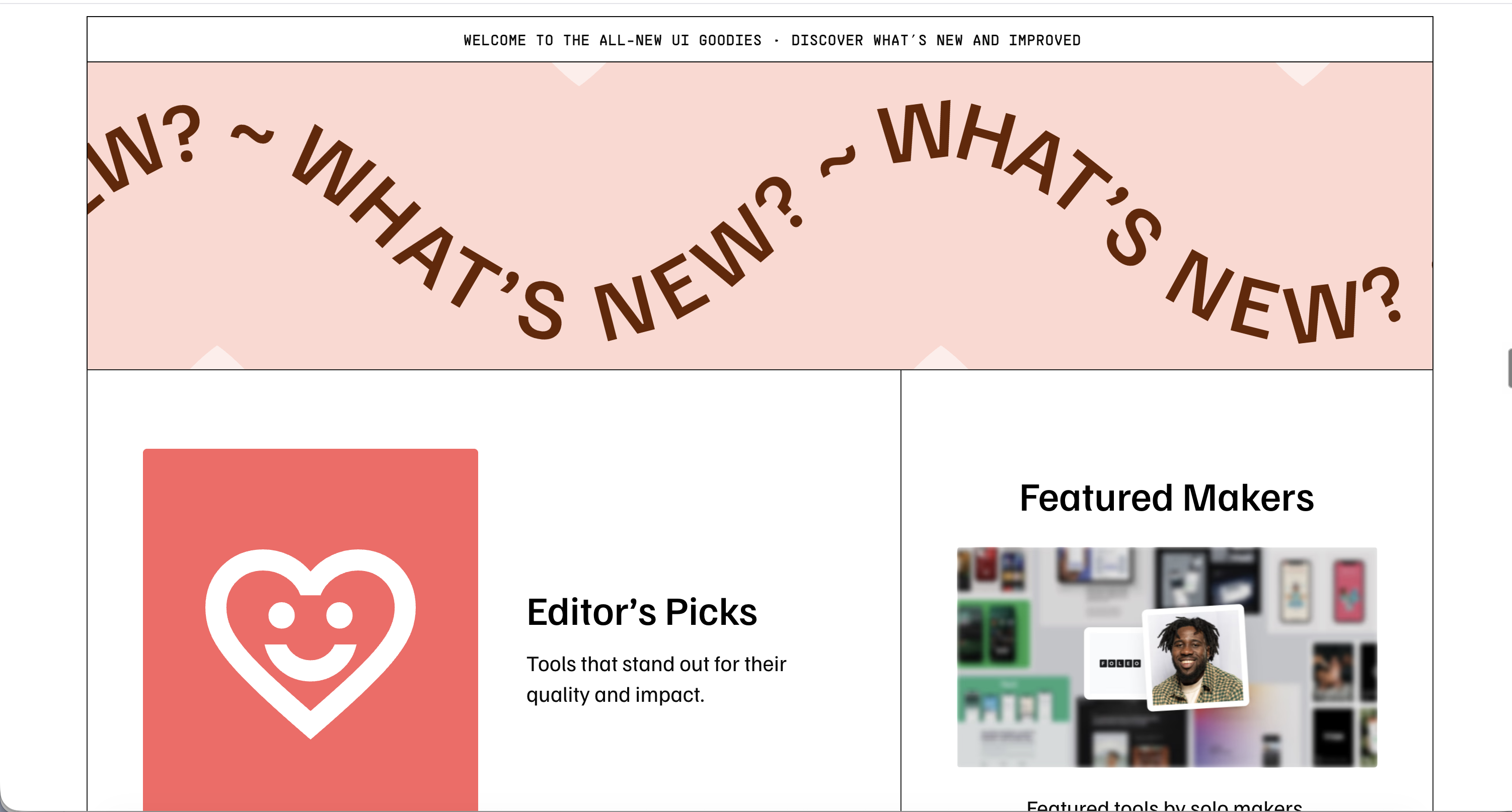 UI Goodies homepage