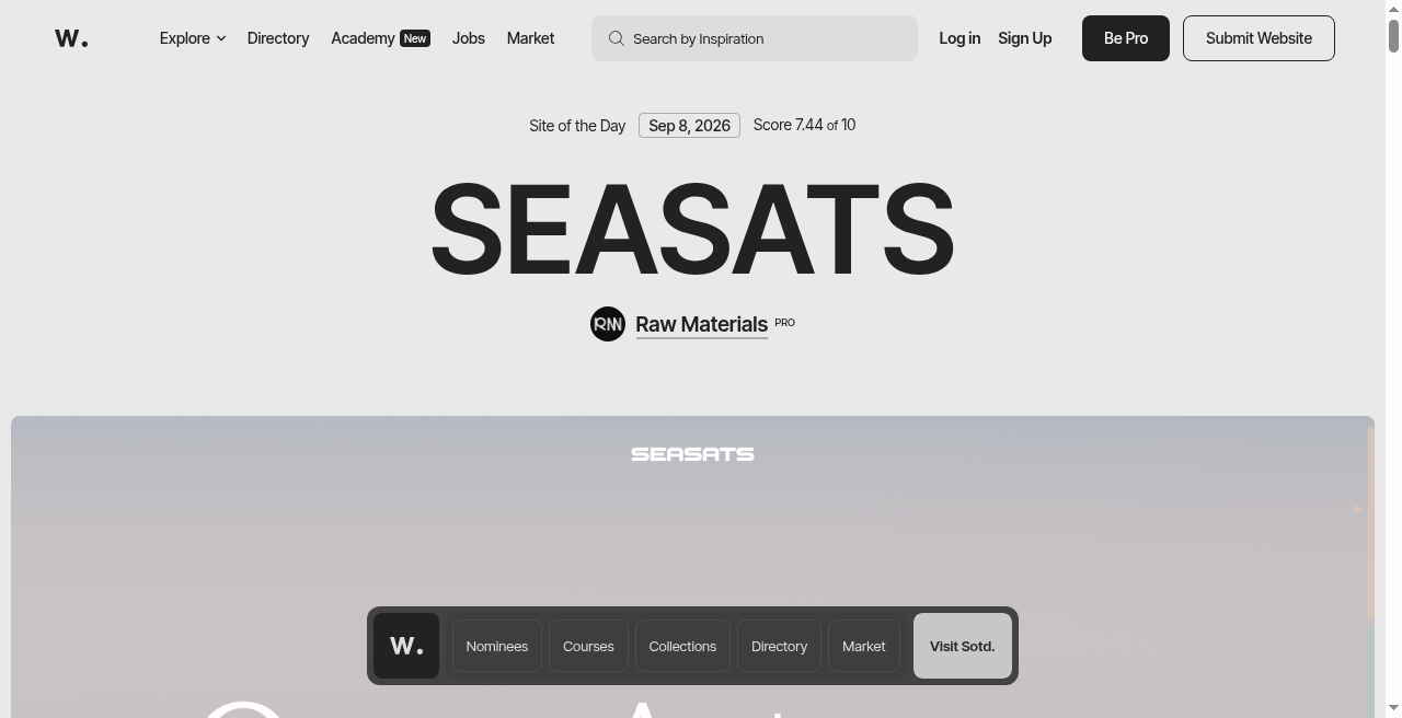 Awwwards showcase of award-winning websites